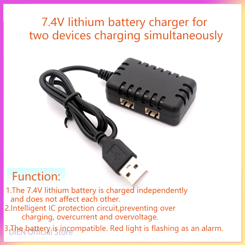 7.4V 2500mAh 2S 10C Lipo Batterij Balans Lader voor 7.4v Batterij voor RC Hobby lithium Batterij MN82 MN128: YELLOW
