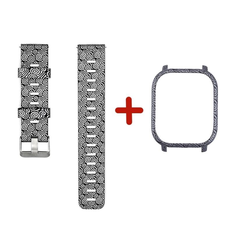 Strap 2 in 1 Watch Band Watch Case Cover Bracelet strap Protector Silicone Wrist Strap Watch Band For Amazfit GTS Strap: 09