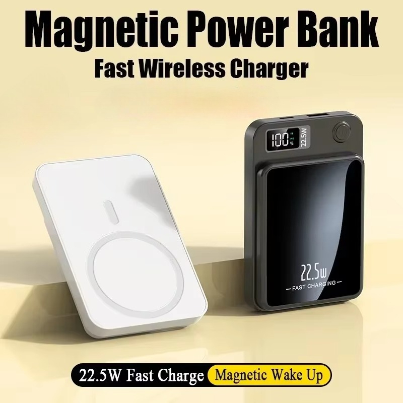 Cargador inalámbrico rápido, Banco de energía magnético portátil de 10000mAh para Iphone 12, 13, 14 Pro Max, batería auxiliar externa Macsafe
