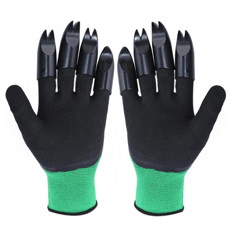 Guantes de jardín con 8 puntas de los dedos, herramientas de trabajo de Latex para excavación, plantación de sarpullidos, resistentes al agua, 1 par: 2