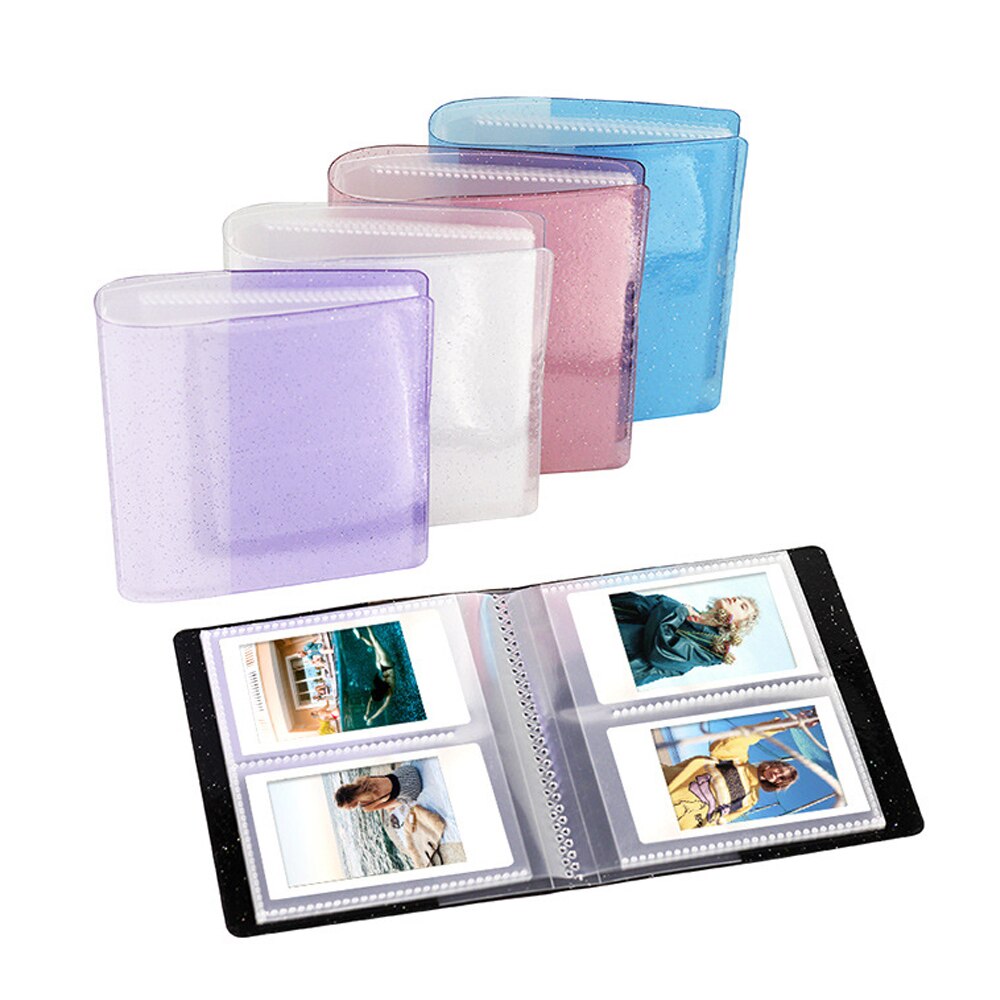 Besegad 64 lomme fotoalbum til fujifilm instax mini 11 3 tommer farve fotografi album pvc blød mini pjece billede sag