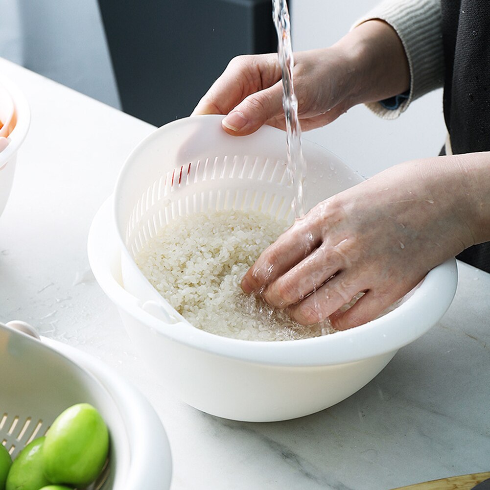 Køkken afløbskurv skål ris vaske dørkurve køkkenfilter nudler grøntsager frugt dobbelt afløbskurv