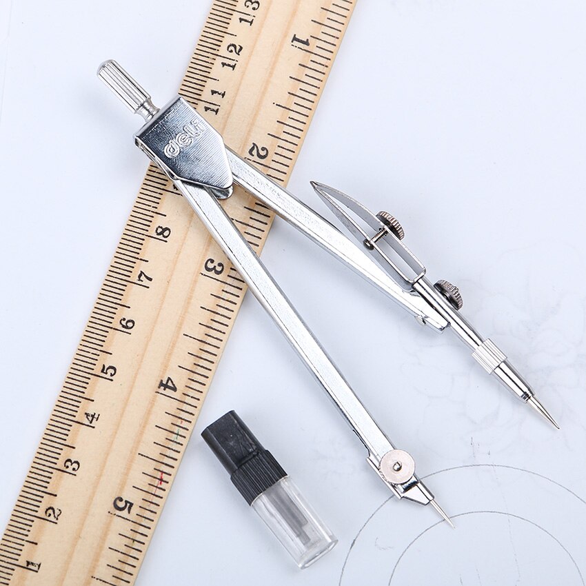 1 PC Drafting Tools Drawing Math Compass Set With Pencil Lead Drawing Instruments Math School Supplies