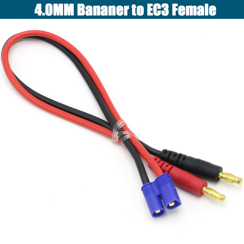 Linea di ricarica Imax B6 Spina a Banana da 4,0 mm a spina T EC3 EC5 XT30 XT60 XT90 MPX TRX come150 con cavo in silicone 30 cm per Rc Lipo Batte: prugna