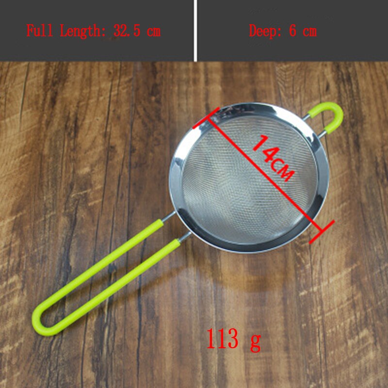 Optional Stainless Steel Fine Mesh Wire Sieve Tea Strainer Mesh Oil strainer Flour Colander Sieve Food Filter: 14cm silica gel