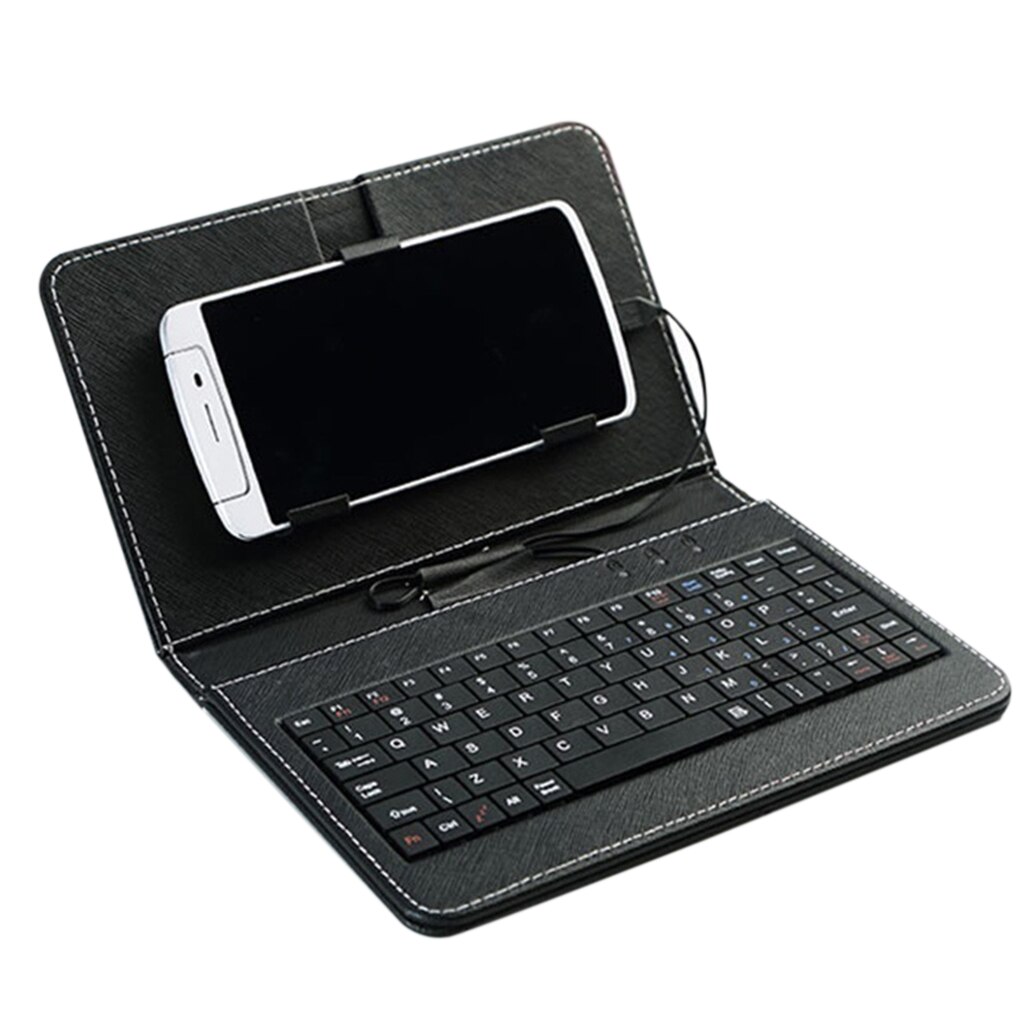 4.8-6.0inch Phone Case PU Leather Flip Case Wired Keyboard Holster Universal Protector Replacement for Andriod: NO.1