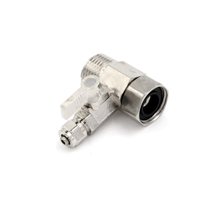 1 pièces filtre à eau purificateur adaptateur 1/2 ''à 1/4" robinet à tournant sphérique robinet sûr cuivre nickelage