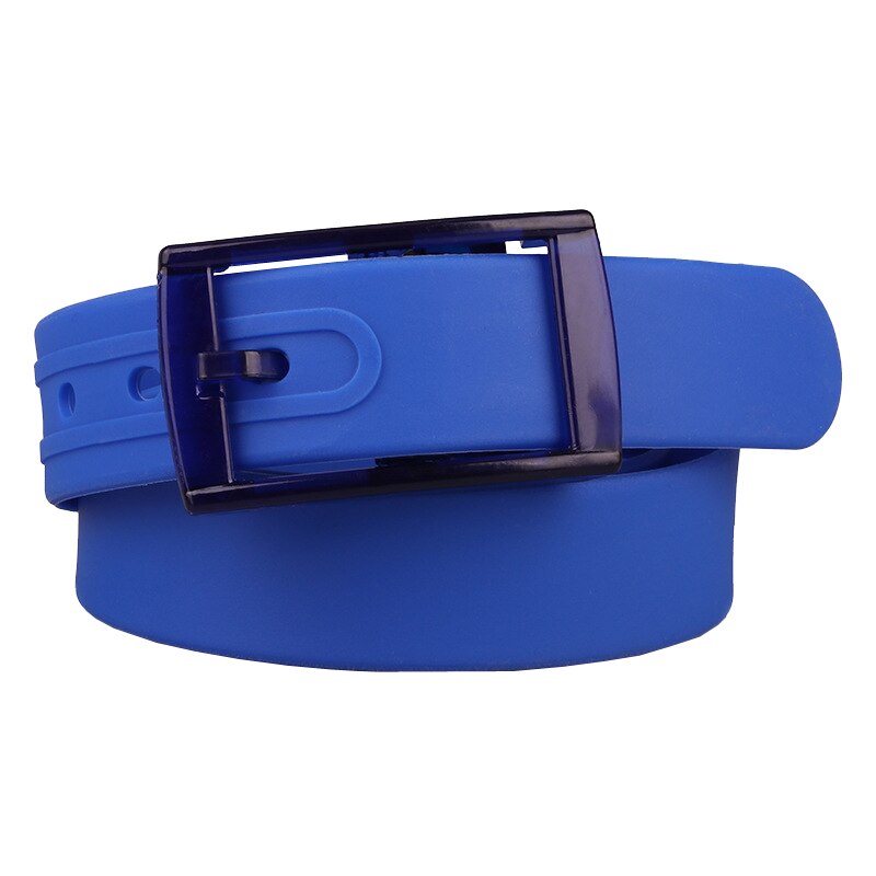 Candy Colors Jelly Rubber Plastic Buckle Belts Adjustable Unisex Women Men Silicone Belt Student Jeans Pants Straps Wristband: royal blue