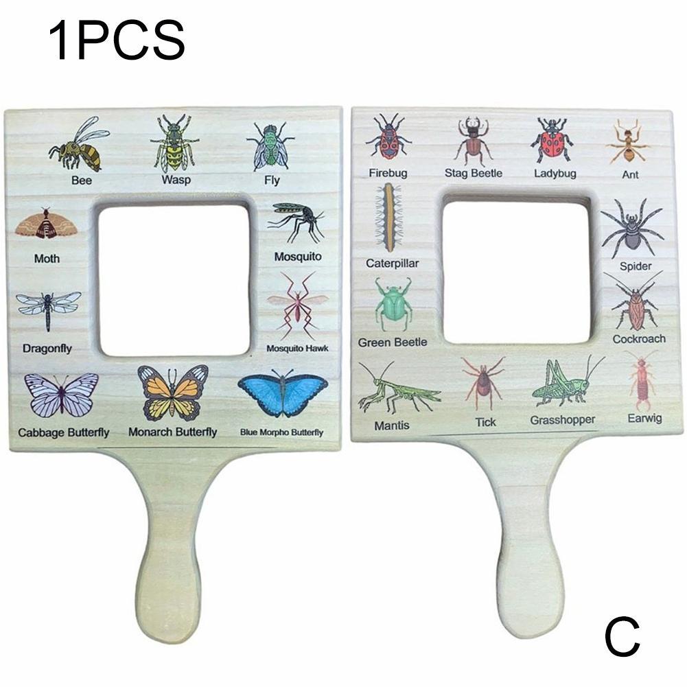 4pcs Nature Guide Finder Nature Viewfinder Double Sided Tool Identify Common Cloud Types And Foliage Wood Drawing Painting Aids