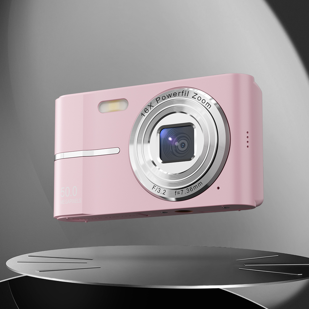 Cámara Digital con enfoque automático, 50MP, FHD, 1080P, cámara para niños, Zoom 16x, cámaras de vídeo Flash integradas, de cumpleaños para adultos y niños: Verde