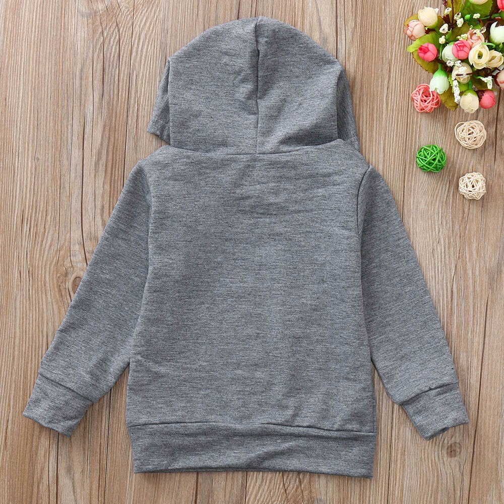 Kinderen Sweatshirt Hoodie Mode Lange Mouwen Brief Print Hooded Sweater Causale Familie Kleding Sudadera Mujer #2D30
