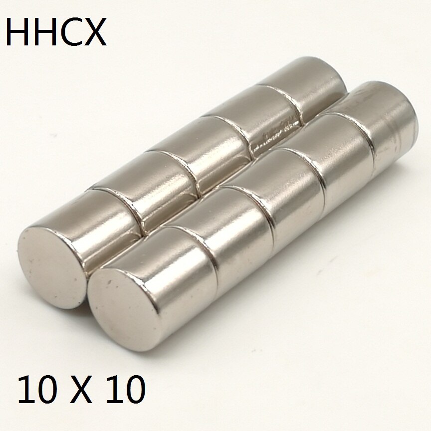 10 20 50 100 Stks/partij Magneet 10X10 Disc N35 Ndfeb Magneet 10*10 Magneten 10 X 10