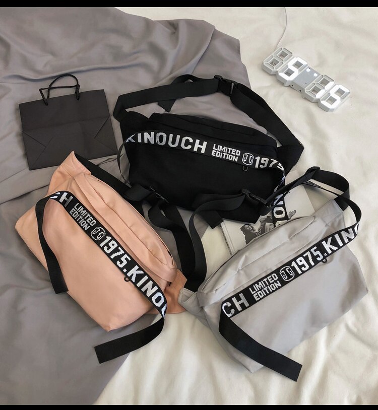 Marca original casal saco de peito moda grande capacidade saco do mensageiro rua personalidade hip hop bolsa de ombro meninas saco casual