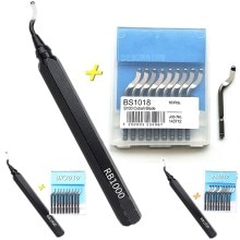Cuchillo de rebaba con mango de Metal RB1000, raspador de bordes, tubo HSS, herramienta de corte de desbarbado de sujeción rápida, BS1010, BS1018, BK3010