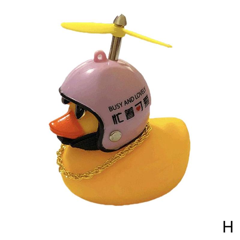 Auto Accessoires Kleine Gele Eend Auto Accessoires Kleine Gele Eend Dragen Een Helm Auto Achteruitkijkspiegel Auto Interieur Decorati: H