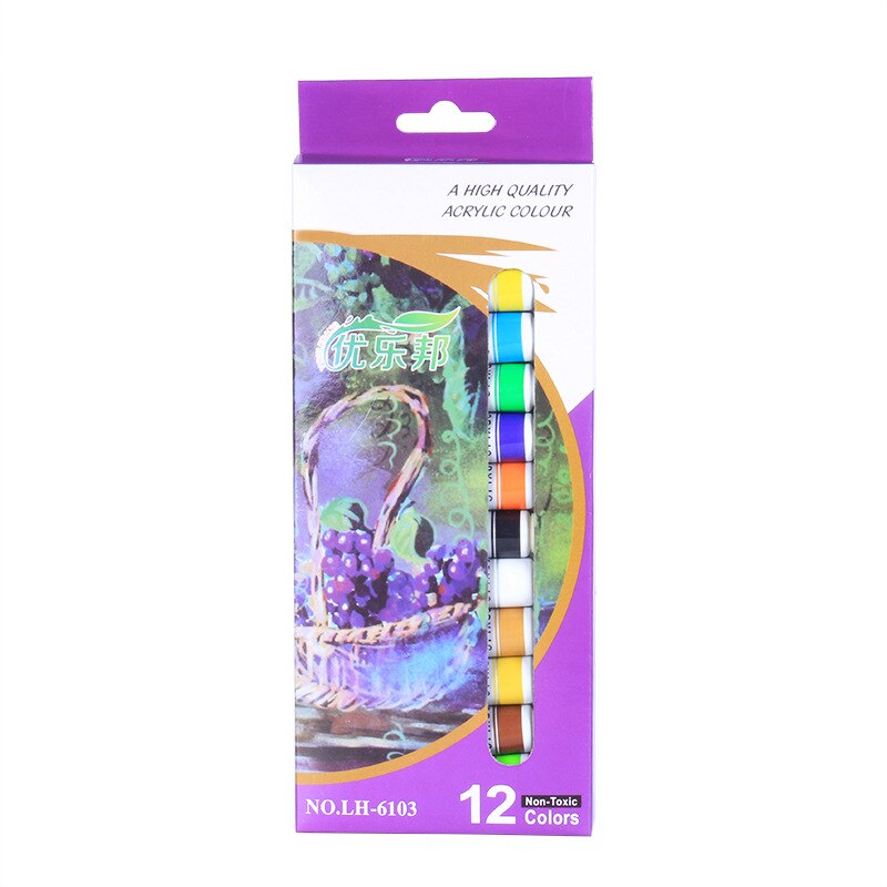 Acryl Verf Set Handgeschilderde 12-Kleur Schilderen Art Verf Tekening Pigment Muurverf Diy Voor Beginners kunstenaars