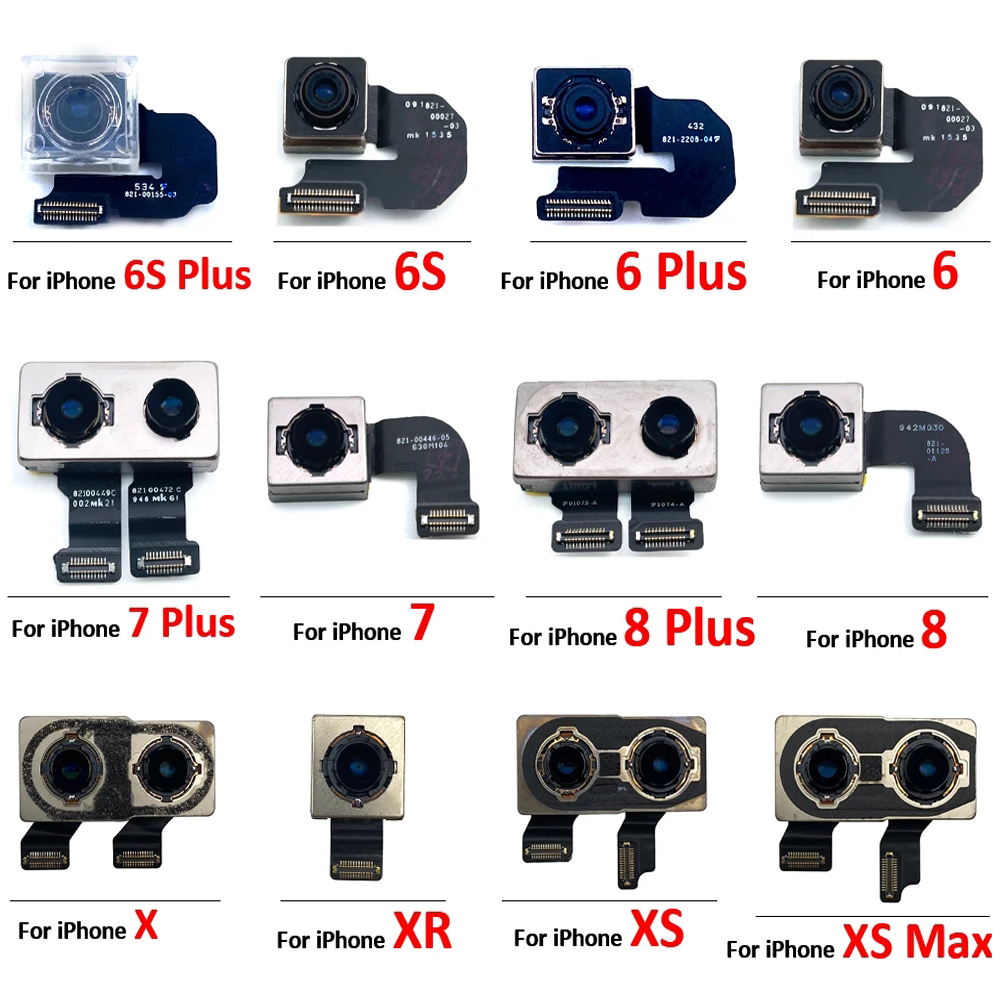 NEUE getestete Kamera für IPhone 6 6S 7 8 Plus X XR XS Max hinten groß zurück Kamera biegen Kabel Hauptkamera Modul Ersatzteile