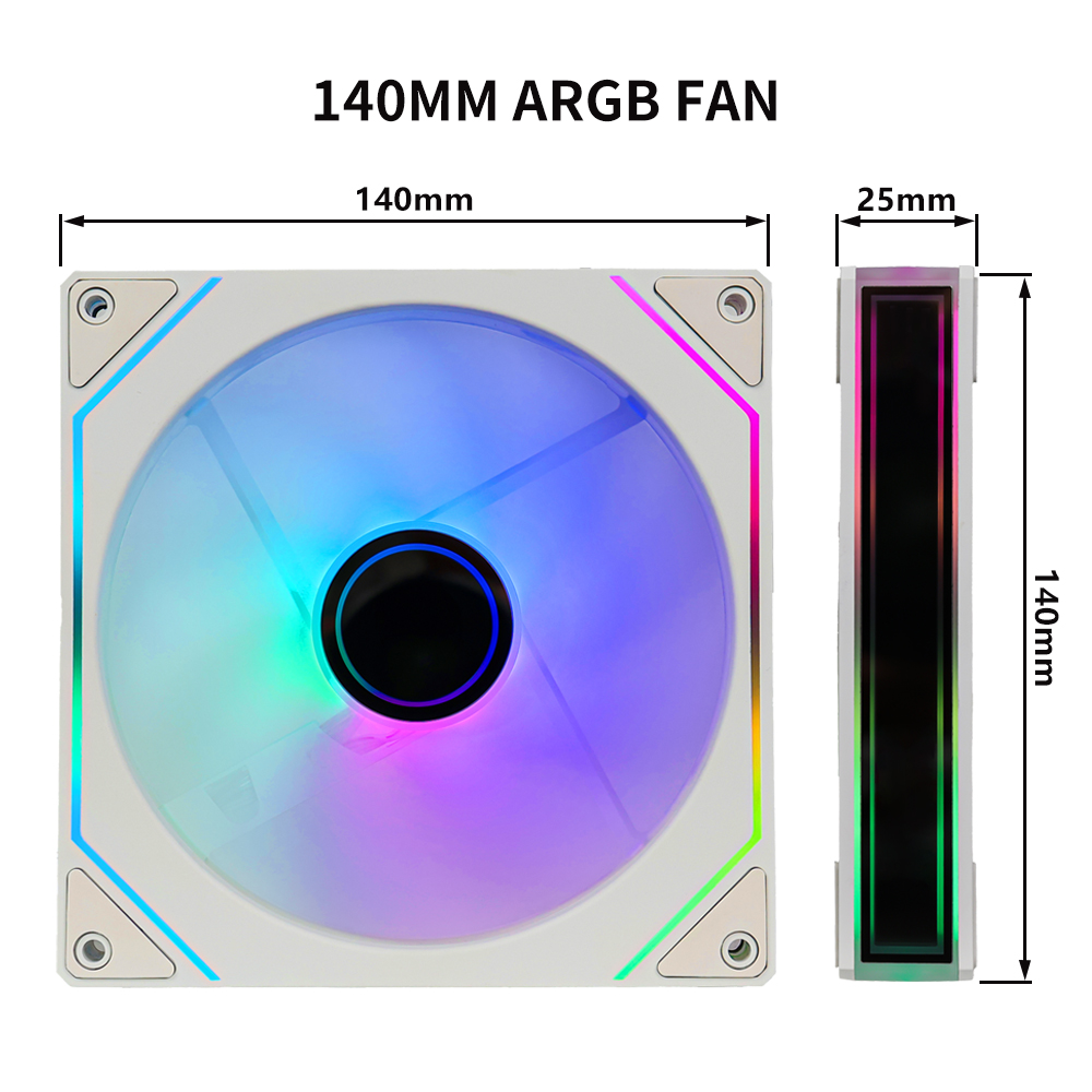 Aigo AS14 140mm Fan Argb Pc Case Ventiladores 4PIN PWM 5V-3PIN Cpu Waterkoeler Gabinete Gamer Cooling Kit Fans Rgb Ventilador