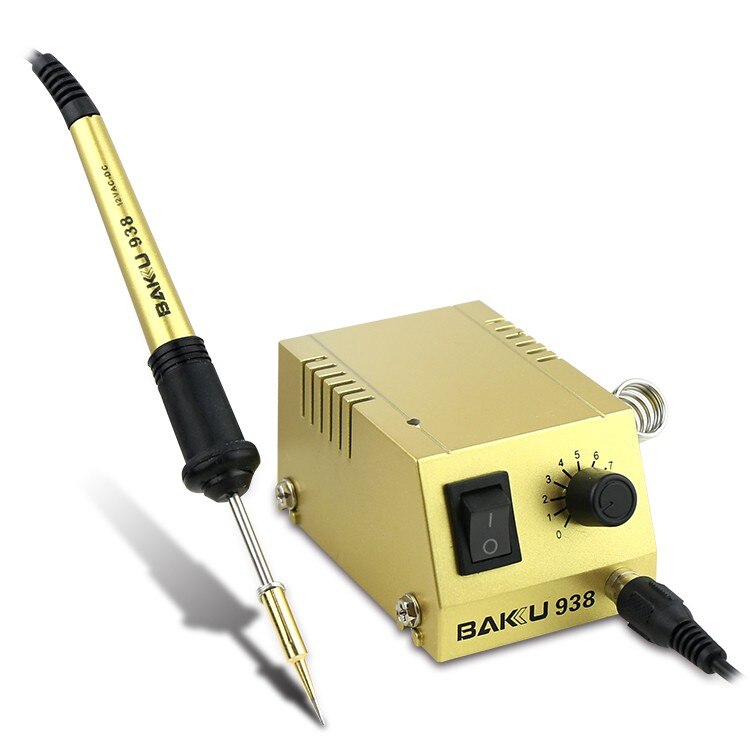 Estación de soldadura de BK-938 portátil, dispositivo BAKU-938, 15w, 220V/110V, para trabajo de soldadura BGA SMD SMT DIP Calentador de larga duración, BAKU 938: YELLOW / EU