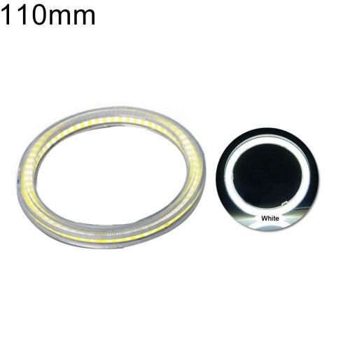 60mm-120mm Car Vehicle Universal COB LED Ring Light Headlight Lamp: White 110mm