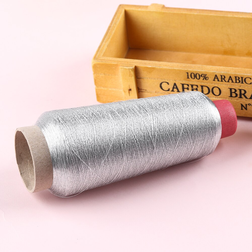 1Roll Gold/Silver Embroidery Threads Computer Cross-stitch Thread 3000M Sewing Thread Line Textile Metallic Yarn Woven Line