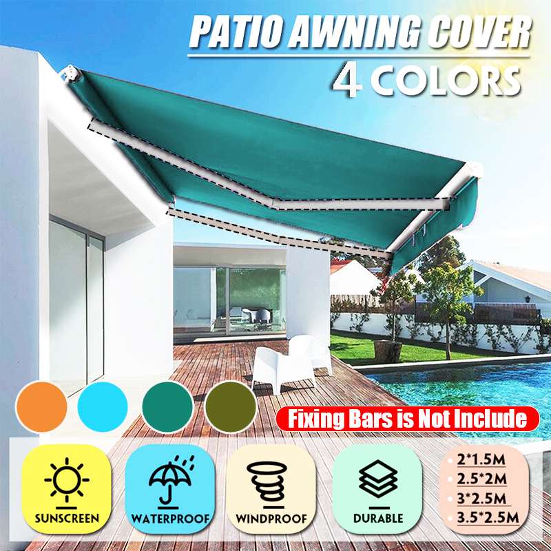 Waterproof Top Cover Canopy Replacement for Garden Patio Courtyard Outdoor Canopy Awning Sun Shade Shelter Fabric Cover