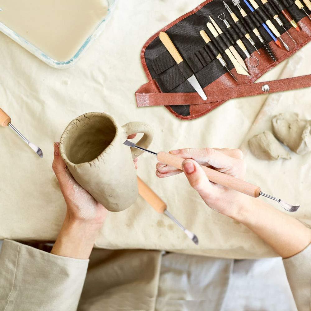 11/27/30 stk værktøj til keramik ler skulptur værktøj polymer shapers håndværk skulptur keramik modellering udskåret udjævning voks kit