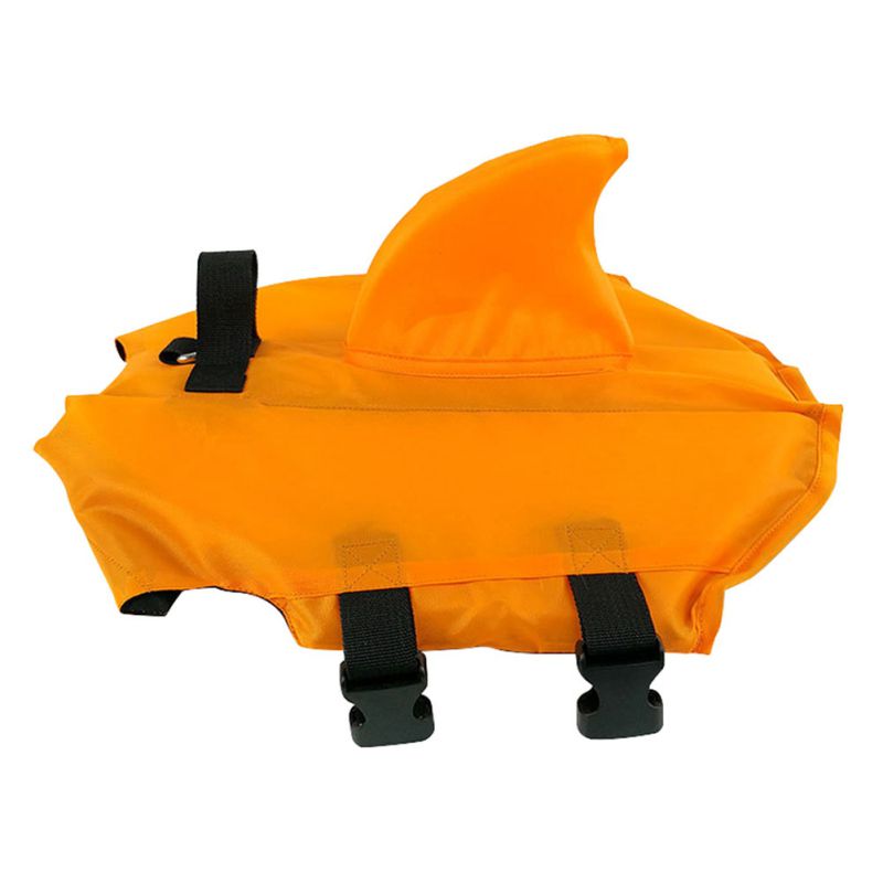 Chaleco salvavidas con forma de tiburón para perro, ropa de seguridad para Bulldog Francés, chaleco de natación de verano para perros pequeños, medianos y grandes: orange / 2XL