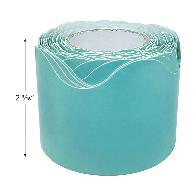 Scalloped Rolled Border Trim - 50Ft - Decorate Bulletin Boards, Walls, Desks, Windows, Doors, Schools,Offices