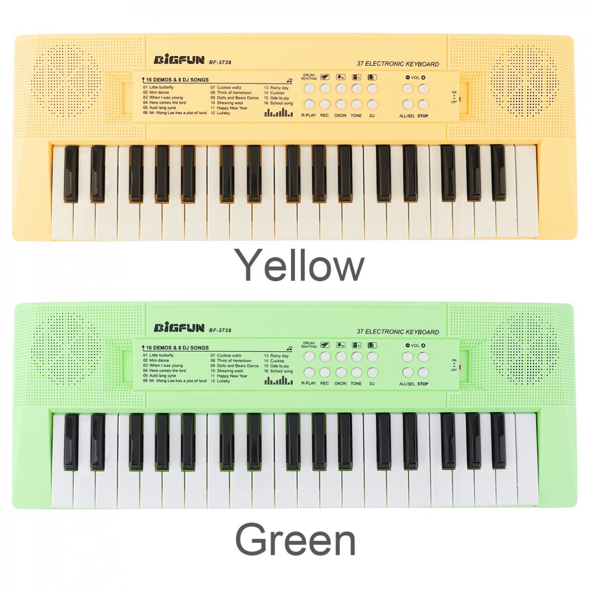 Electronic Organ 37 Keys Electronic Keyboard Piano Digital Music Key Board with Microphone Children Musical Enlightenment