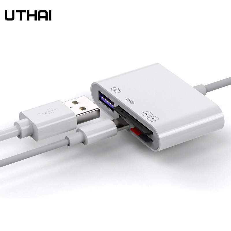 Uthai USB3.0 Multifunctionele Kaartlezer Multifunctionele Mobiele Telefoon Otg Adapter Tf/Sd 4 In Een multifunctionele Kaartlezer