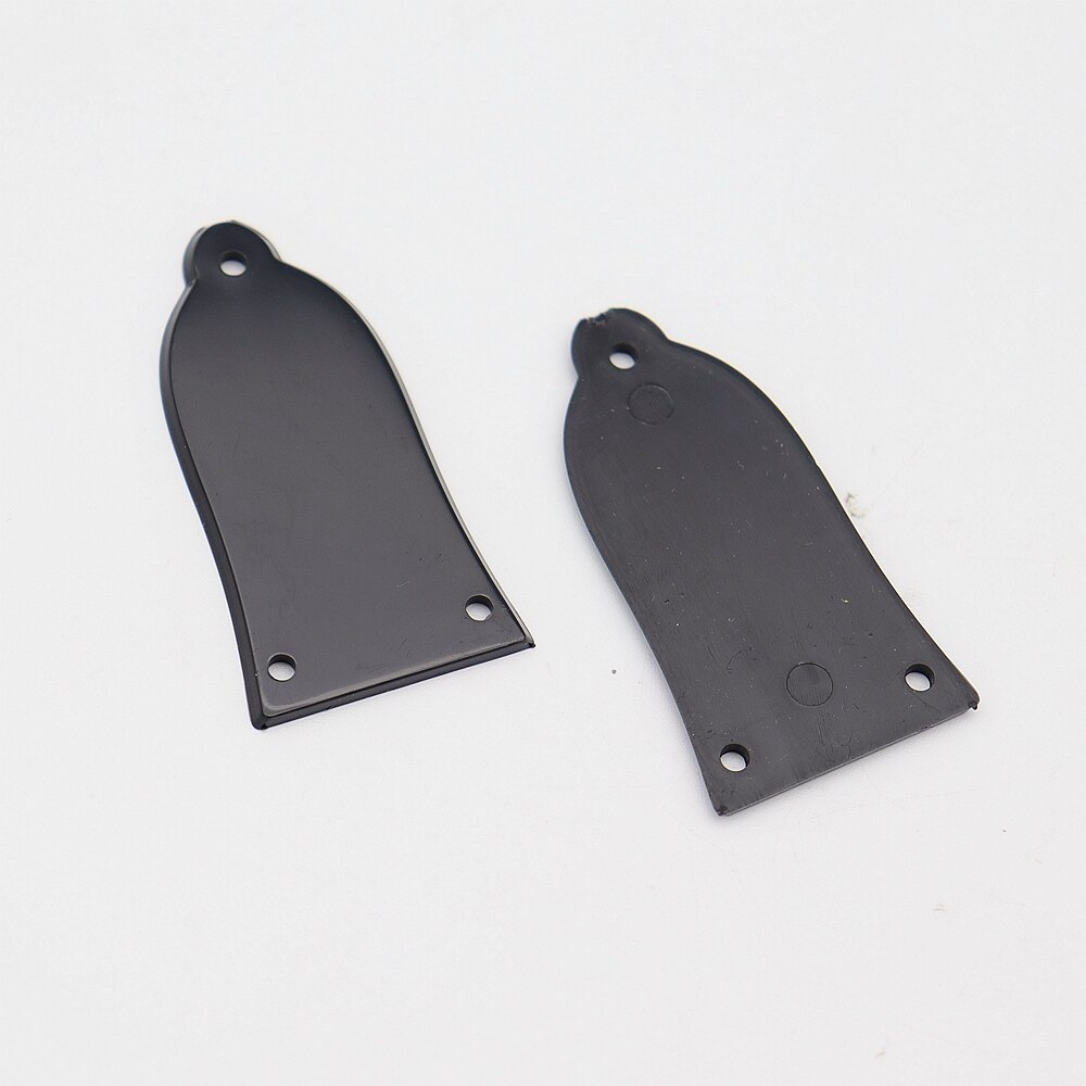 2Pcs Black Plated Plastic Guitar Truss Rod Cover, 3-hole Black: 1Set Bell style