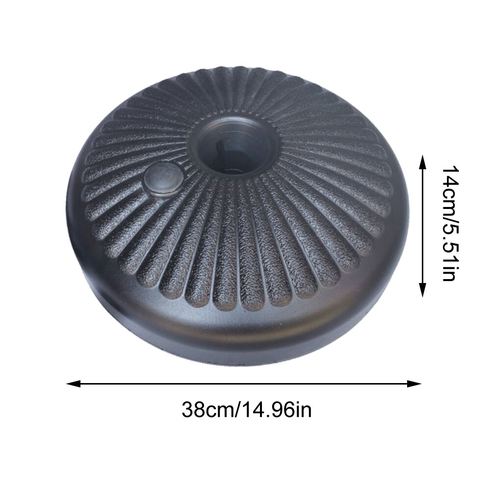 38*38*14cm Patio Umbrella Base Outdoor Parasol Stand Round Water Filled Umbrella Base For Garden Beach Courtyard Umbrella
