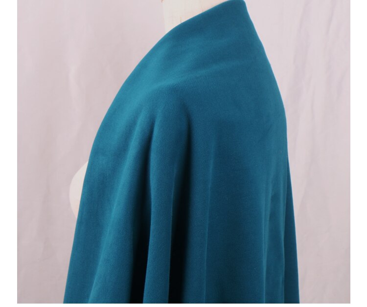 Pull épais 100% coton poncé | D'automne, surdimensionné, pull en tricot molletonné en tissu pas d'étirement: Blue green