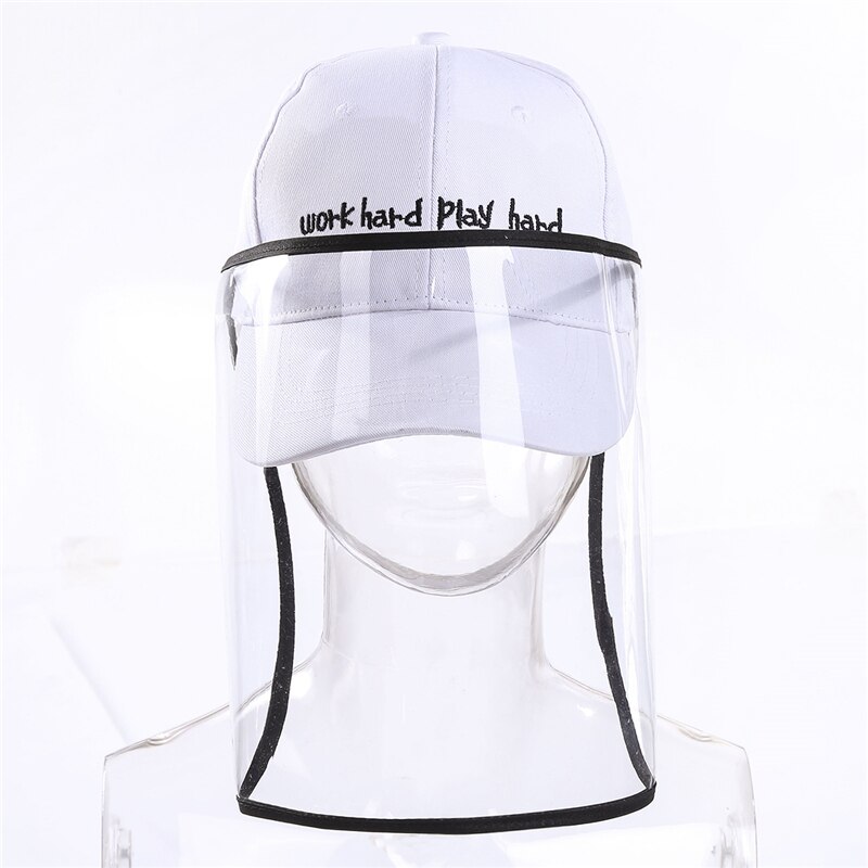 Trend Women Men Safety Baseball Hat Anti-Dust Anti- Splash Protection Removable Cover Caps Prevent Droplets Cover: 2