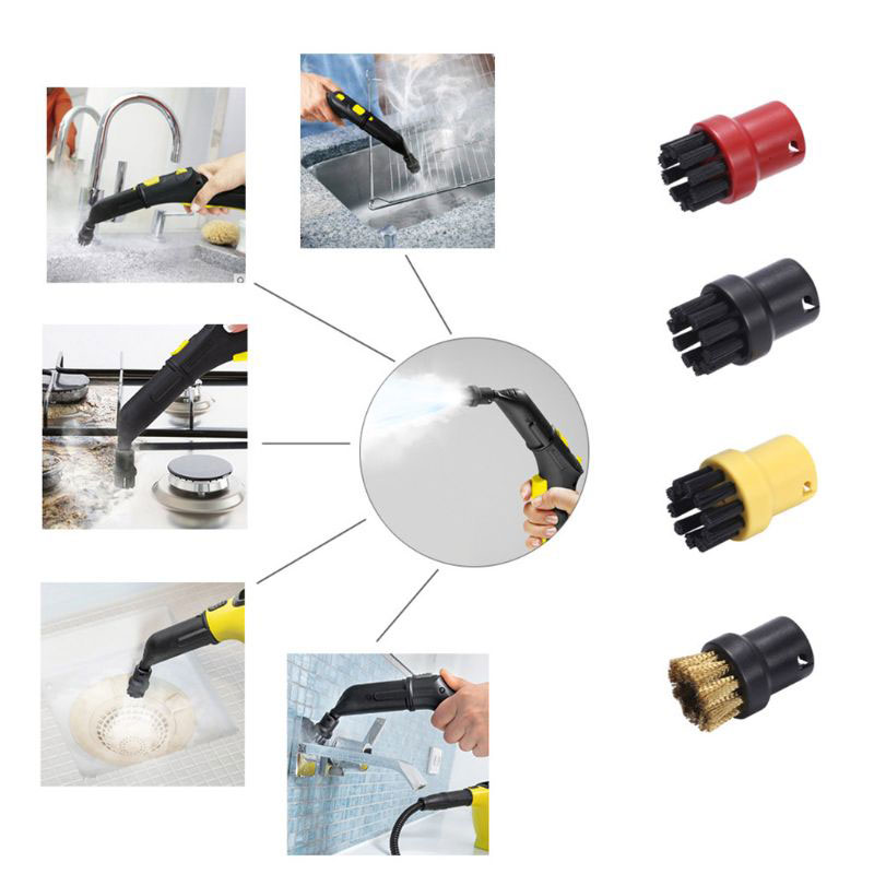 Borstels Voor Karcher SC1 SC2 SC3 SC4 SC5 SC7 CTK10 Handheld Stoomreiniger Nylon Borstel Sprinkler Nozzle Hoofd Onderdelen