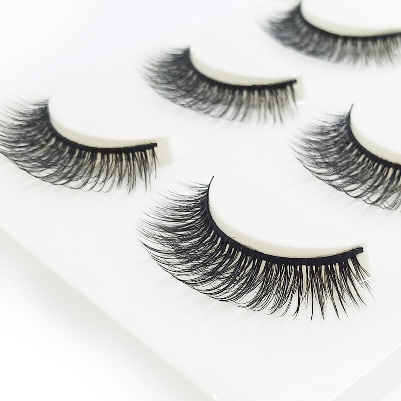3 paires d&#39;autocollants de cils réutilisables, faux cils imperméables et durables, auto-adhésif pour femmes et petite amie