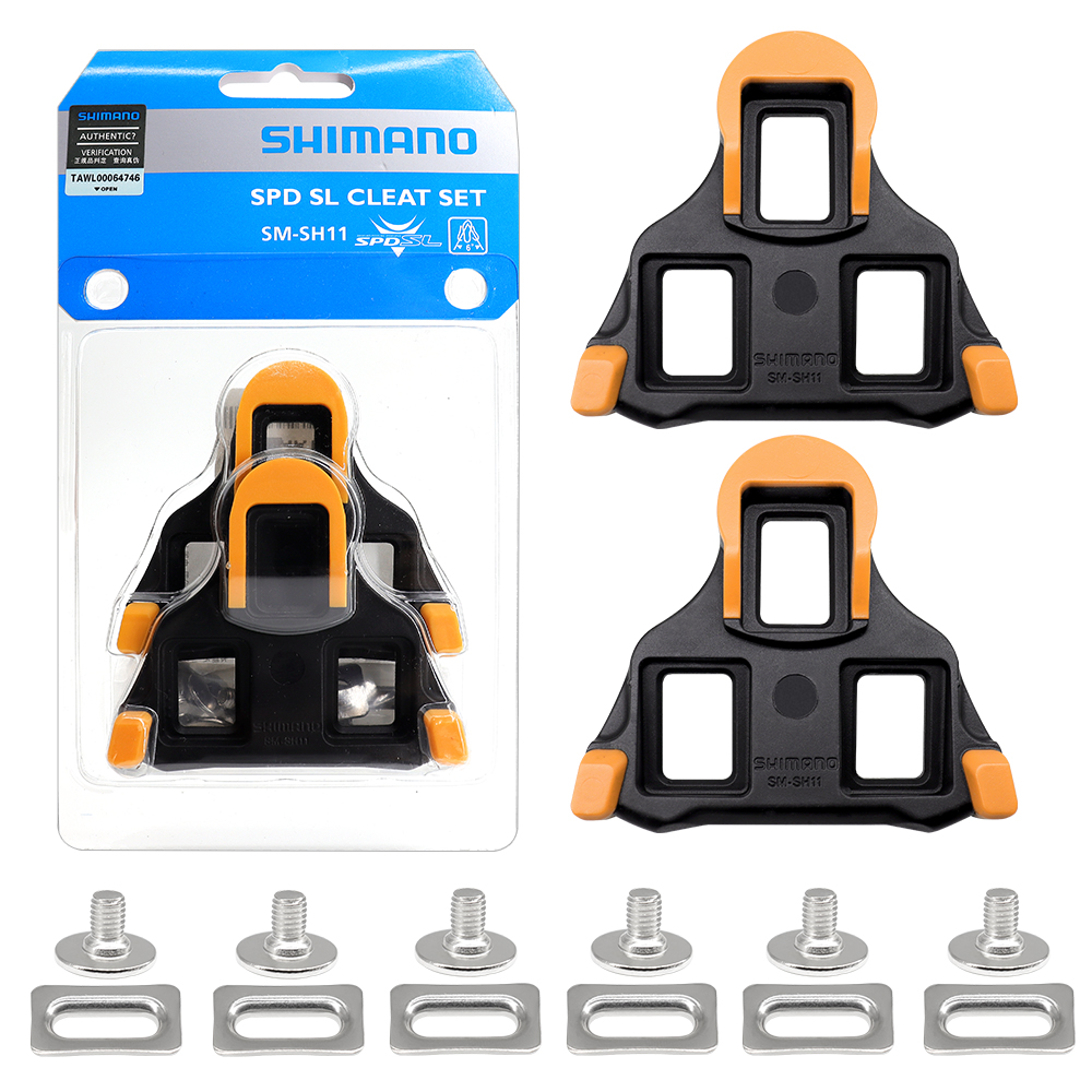 SHIMANO crampons de pédale de vélo de route SPD SL SH10 SH11 SH12 Clips de pédales autobloquants pour vélo de route R550 R540 R7000 R8000 Original: YELLOW