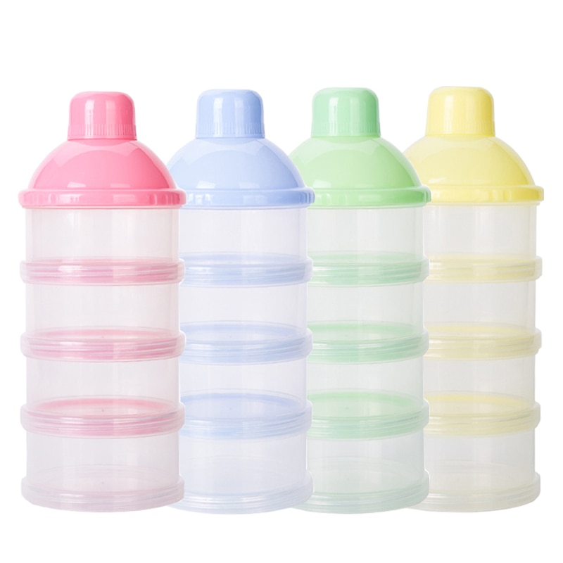Baby Removable Milk Powder Storage Box Infant Four Grid Feeding Food Boxes Kid Toddler Portable Formula Dispenser pote hermetico