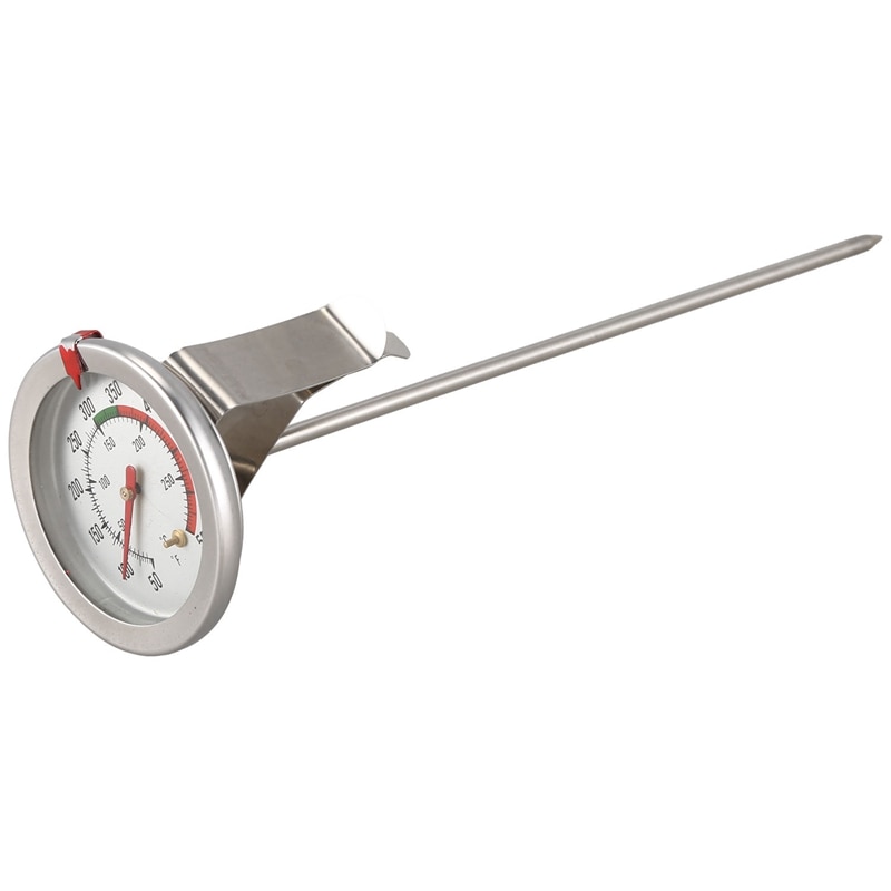 Handige 8 Inch Probe Frituren Vlees Turkije Thermometer Met 2 Inch Wijzerplaat Roestvrij Staal Voor Bbq Grill Pot Pan ketel 50 ℉-550 ℉(1 Pie: Default Title