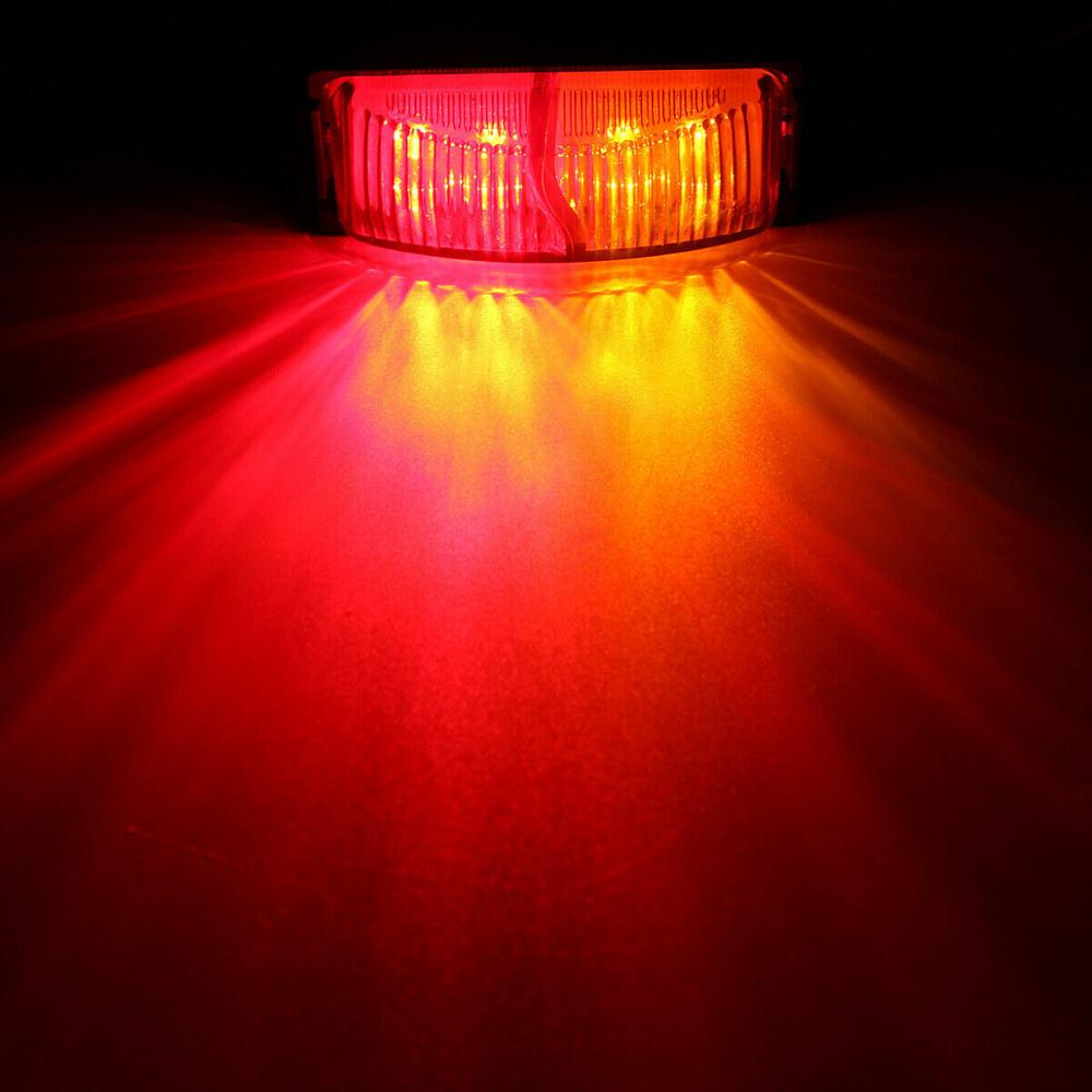 Fuleem 2Stck 10-30V 8 LED Bernstein und verrotten Seite Marker Licht Freiheit Lampe Anhänger Lkw Wasserdicht