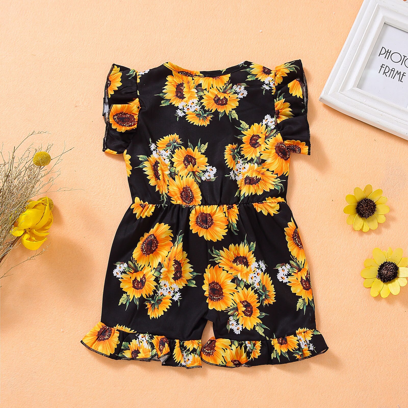Baby Kleding Peuter Baby Meisjes Mouwloze Bloemen Gedrukt Strik Ruches Romper Jumpsuit Meisje Jongen Bodysuit Bebes Body Pak