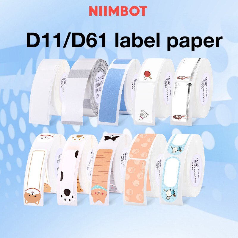 NiimBot D11/D110 label paper name sticker books stationery box textbook homework box waterproof self cartoon sticker