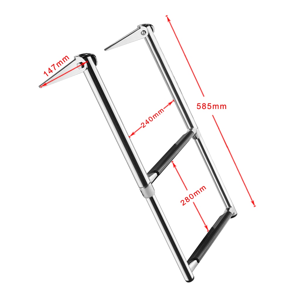 2 Steps Boat Folding Ladder Marine Swimming 2 Step Vicedeal   492579454 