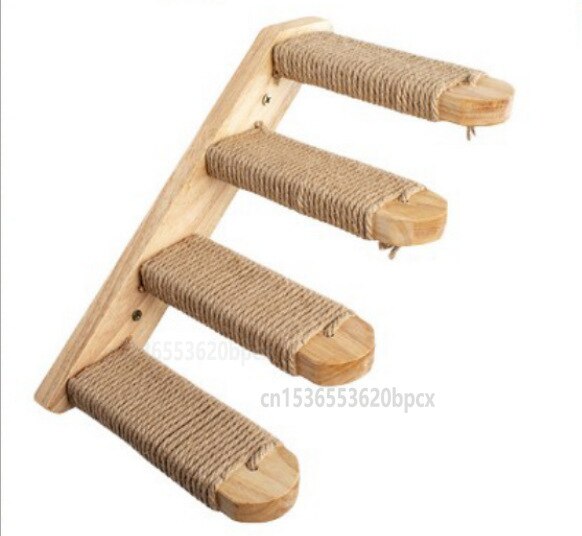 Kat Ladder Massief Hout Wandmontage Ladder Sisal Rubber Houten Ladder Kat Speelgoed Multi Layer Kat Stand Kat Klimmen frame