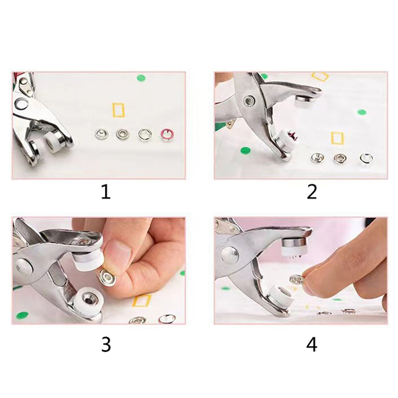 Snaps Knoppen Tangen Set Snap Fasteners Kit Tool Naaien Knoppen Drukknopen Snap Voor Installeren Kleding Tassen