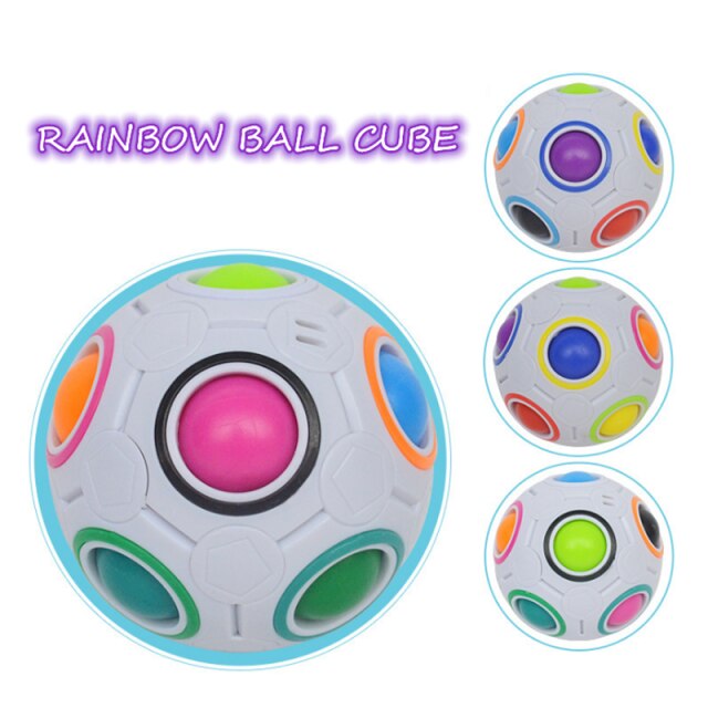 Magic Rainbow Ball Cube Speed Puzzle Ball Funny Toys for Children Adult Stress Reliever Toy Kids Educational Learning: Default Title