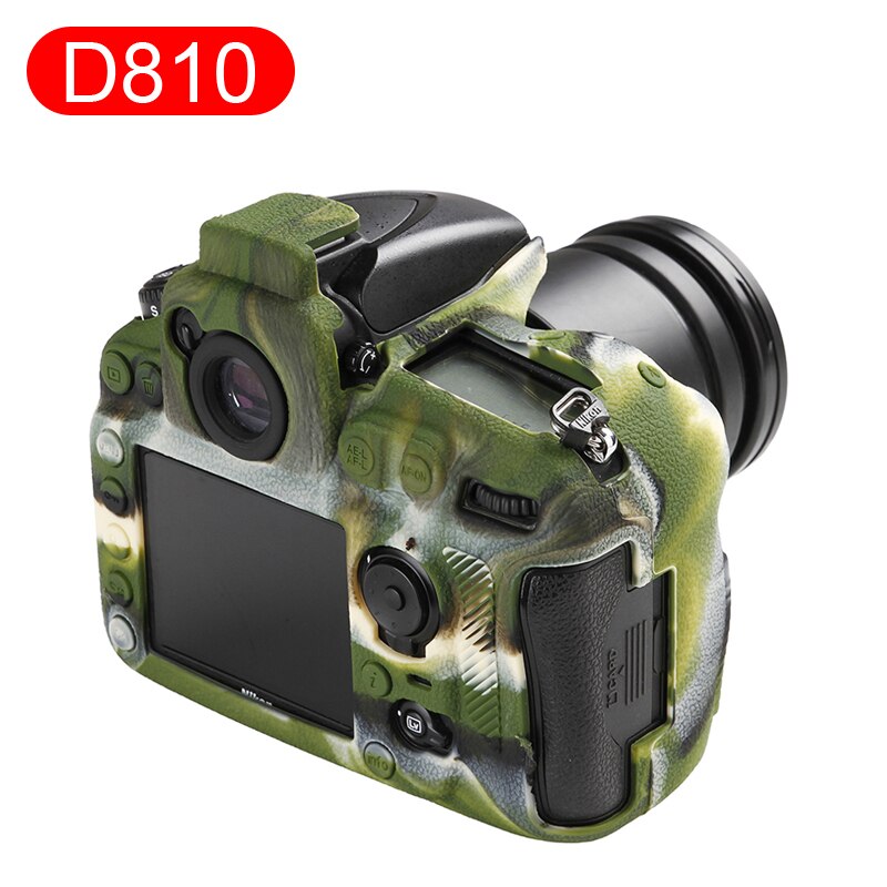 Funda de goma de silicona suave HQ para cámara Nikon D500 D750 D800 D810 D850: D810 Camo