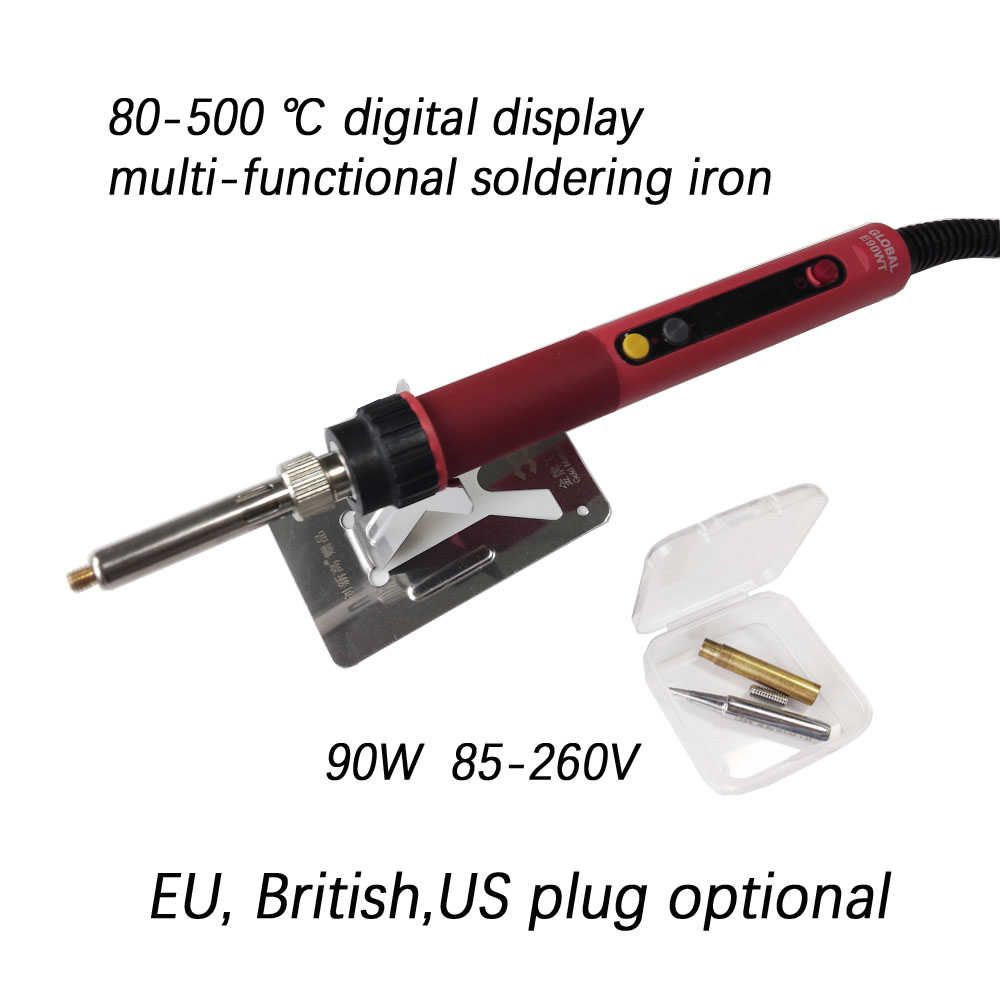 Soldeerbout Kleine Houvast Foliedruk Machine Digitale Display 80-500 Graden Lederen Ambachtelijke Ijzer Voor Embossing Branding: Light Grey