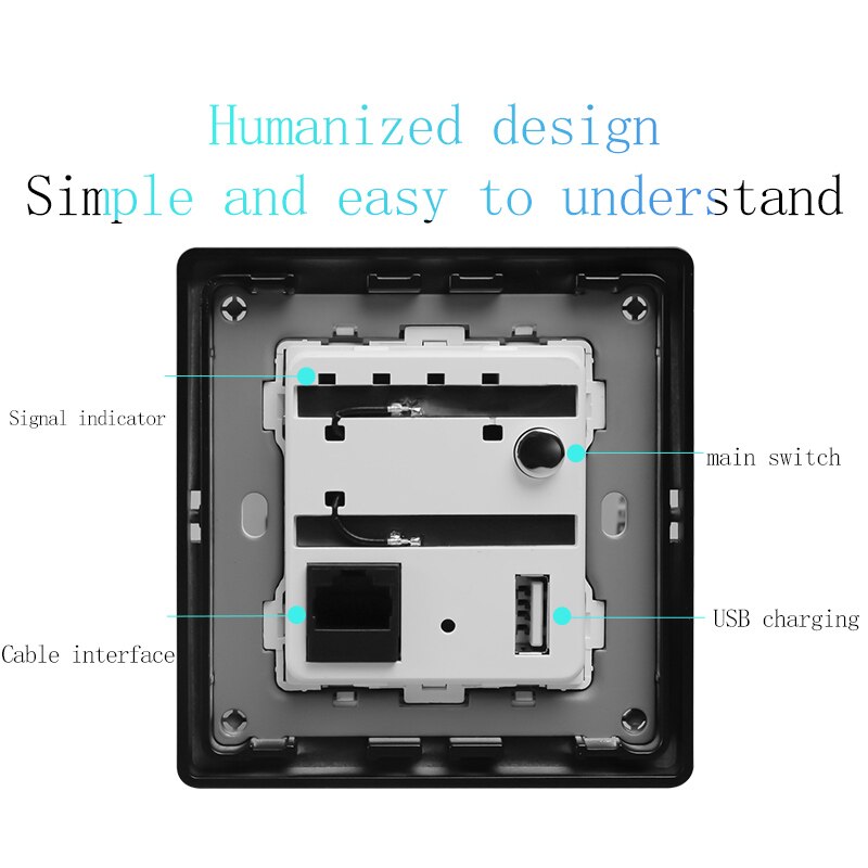 KEKA Wall wireless router 300Mbps 220V power supply embedded AP smart wireless WIFI relay extender 2.4G/5G router USB SOCKET